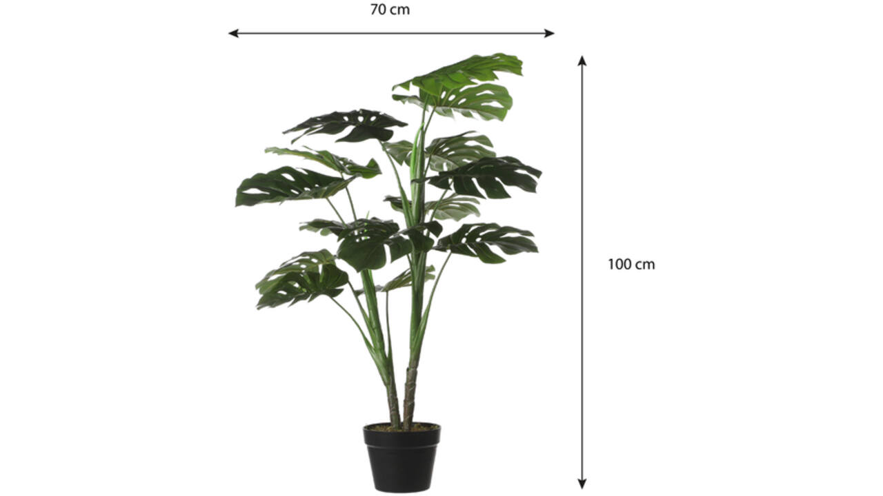 Kunstplant Mica Monstera in plastic pot 100x70cm