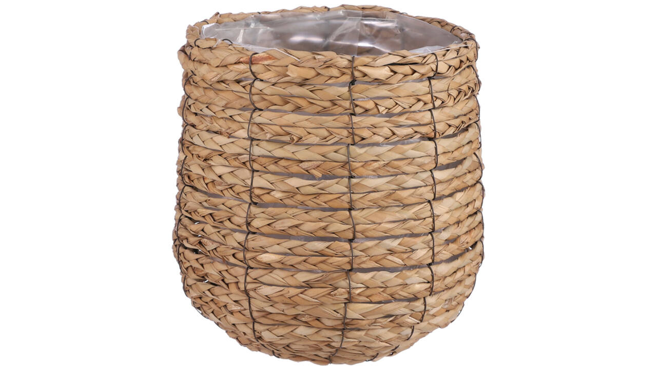 Plantenmand Mica Avalon zeegras rond lichtbruin 26x26cm