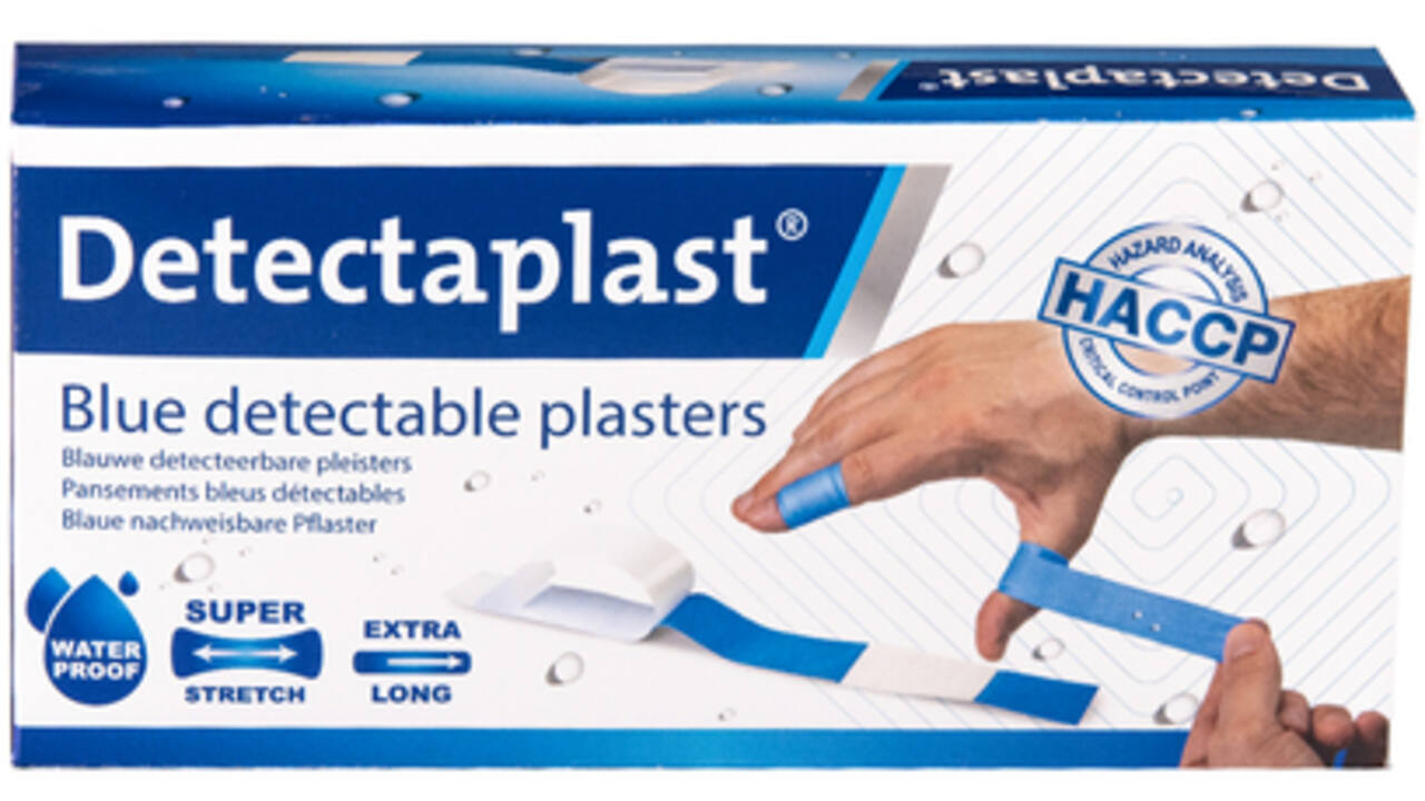 Waterafstotende blauwe pleister Detectaplast 180x20mm