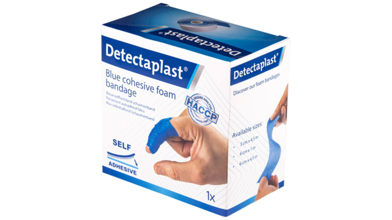 Foamverband blauw Detectaplast 6cmx4,5m