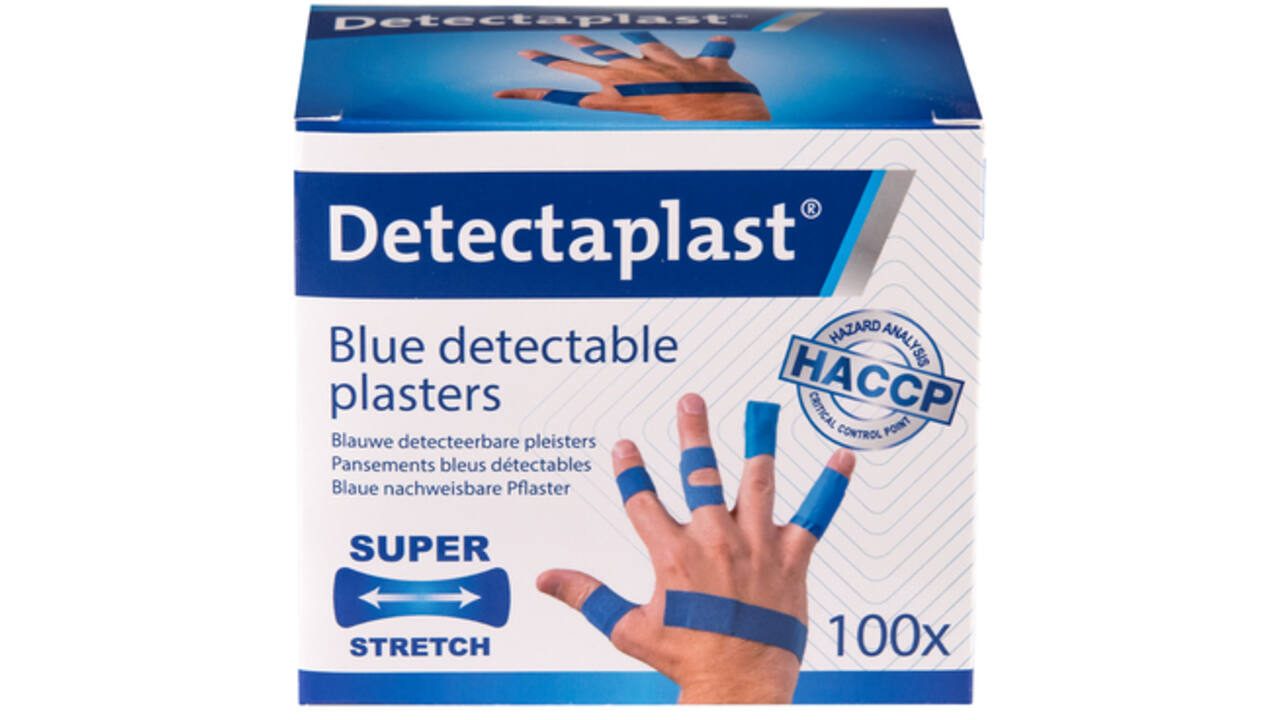Elastische blauwe textielpleister Detectaplast assorti