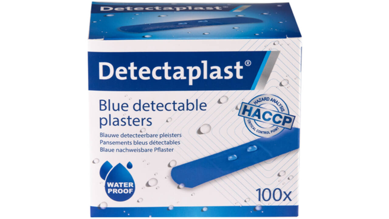 Waterafstotende blauwe pleister Detectaplast 19x72mm