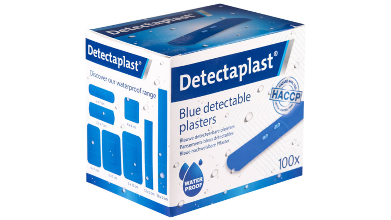 Waterafstotende blauwe pleister Detectaplast 19x72mm