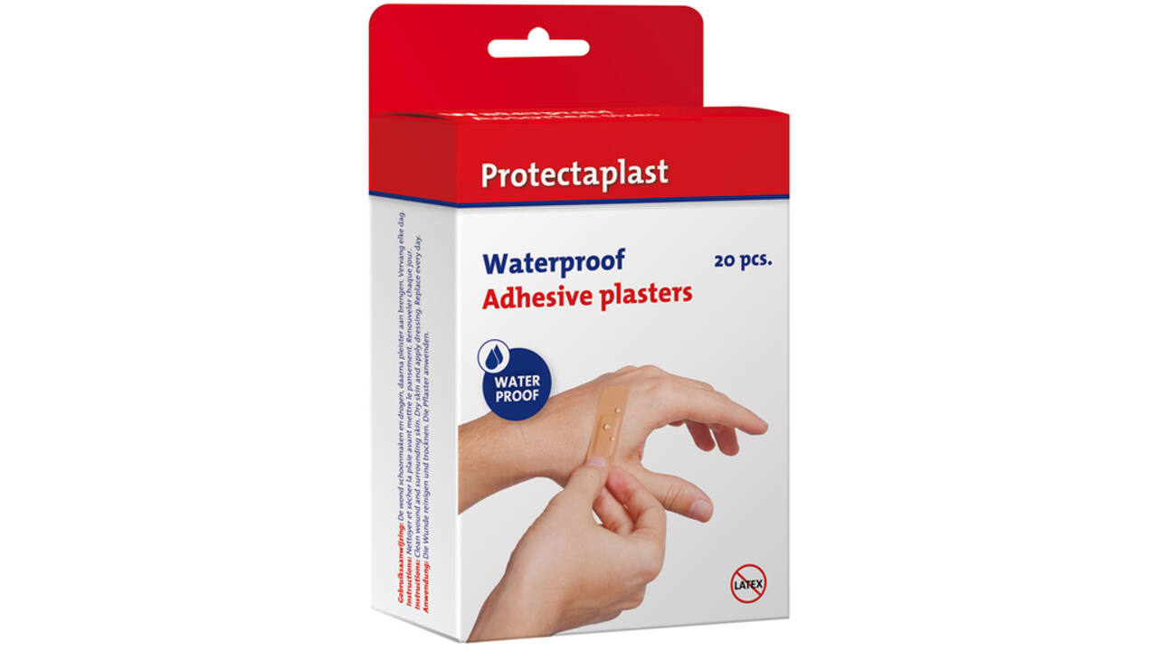 Waterafstotende bruine pleisters Protectaplast assorti