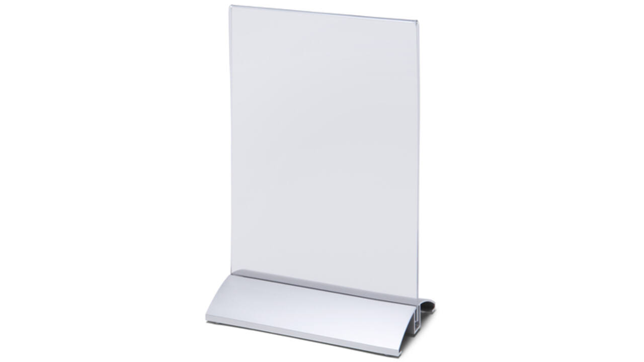 Menukaarthouder IEZZY staand A5 aluminium voet