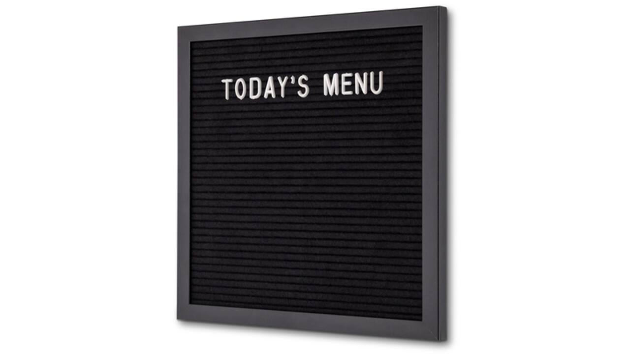 Letterbord IEZZY 30x30cm zwart hout