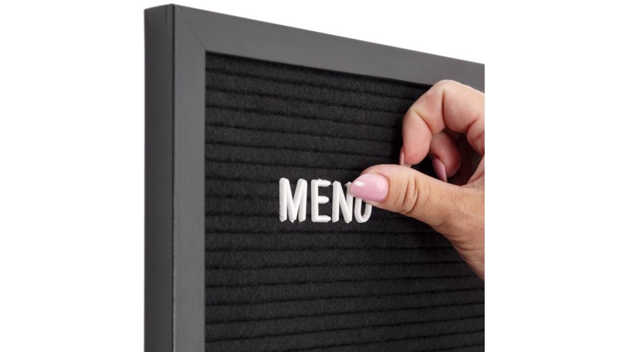 Letterbord IEZZY 30x30cm zwart hout