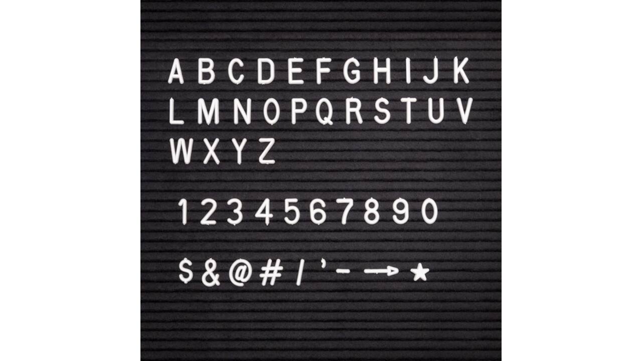 Letterbord IEZZY 30x30cm zwart hout