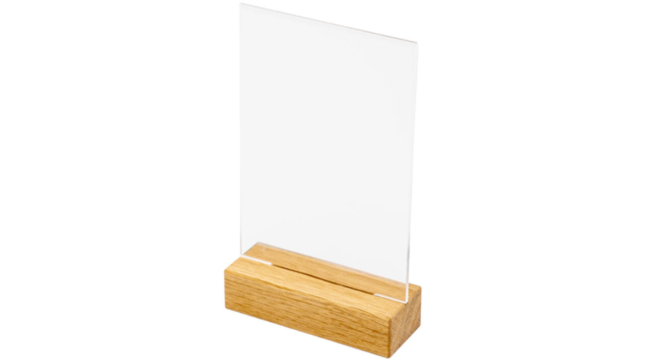 Menukaarthouder IEZZY tafeldisplay A6 hout