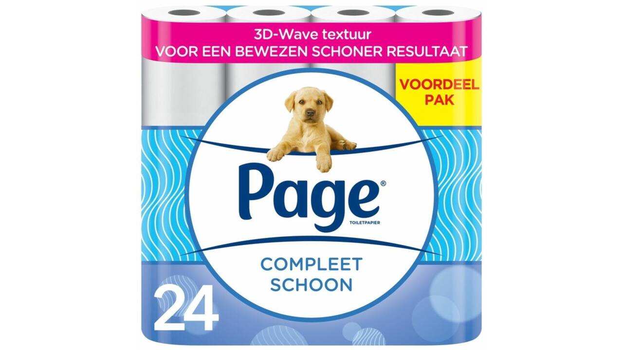 Toiletpapier Page Compleet Schoon 2-laags 140vel 24 rol wit