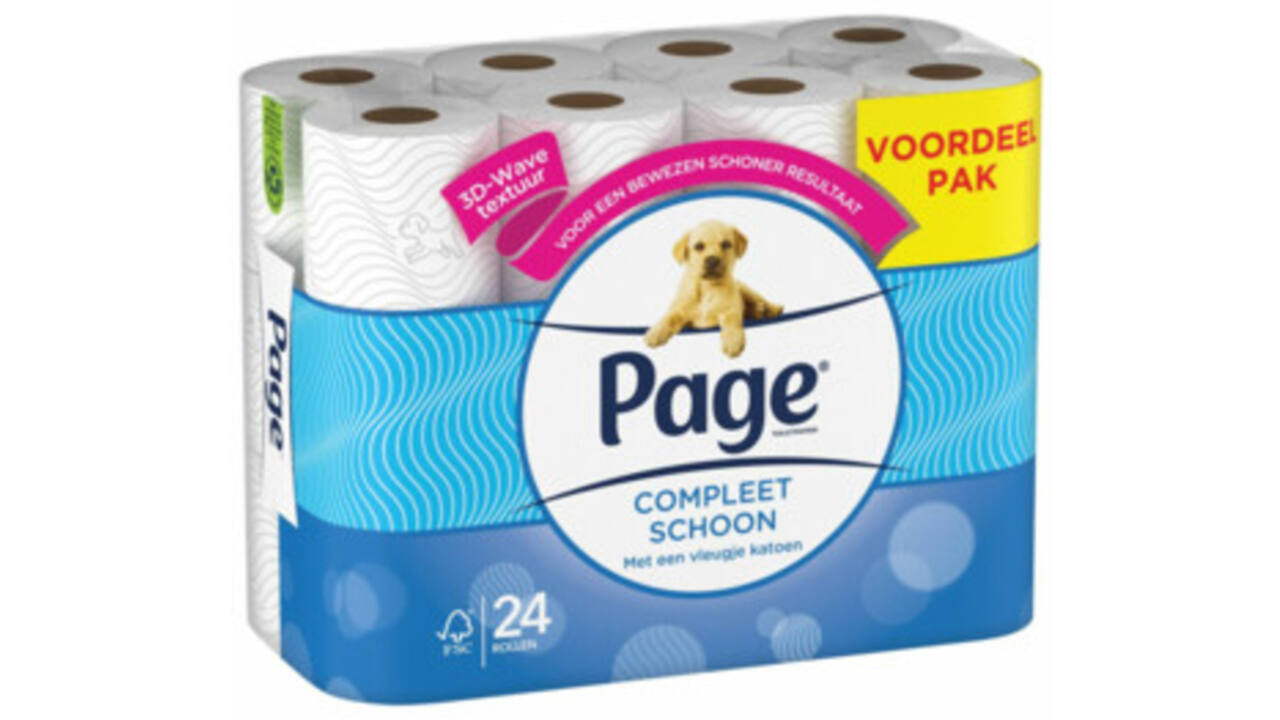 Toiletpapier Page Compleet Schoon 2-laags 140vel 24 rol wit