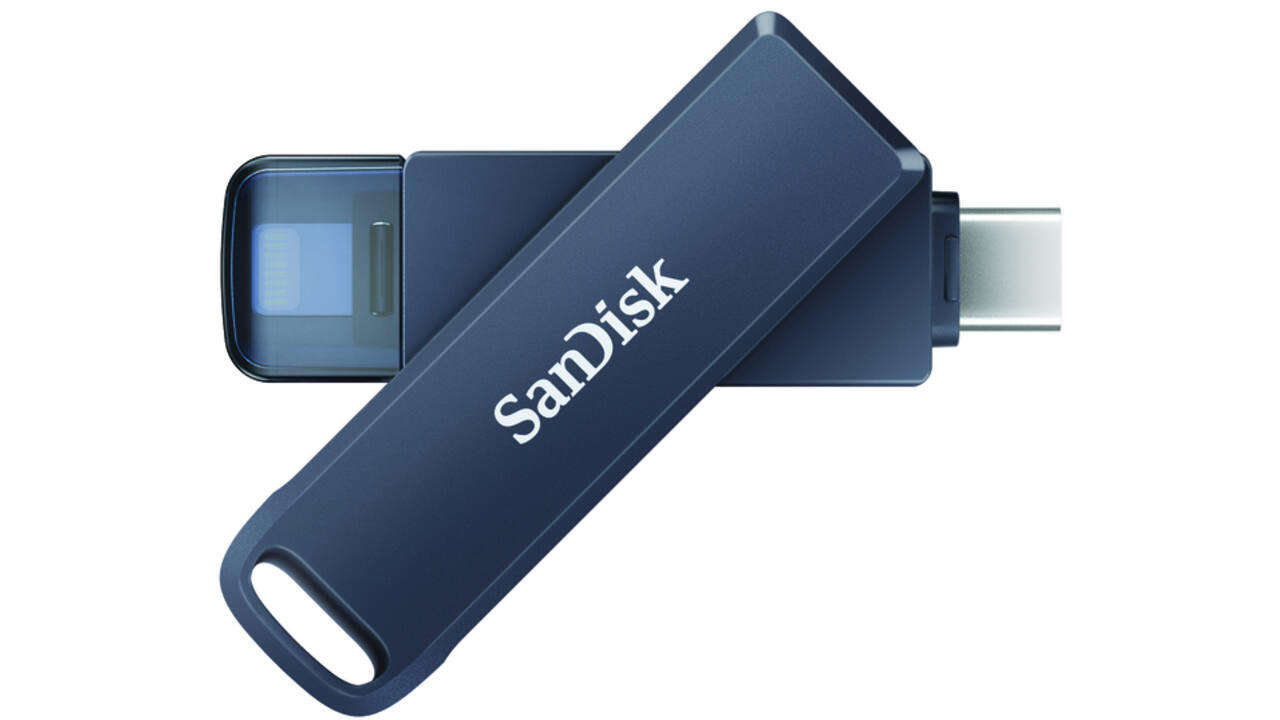 Phone Drive 128GB lightning- USB-C blauw