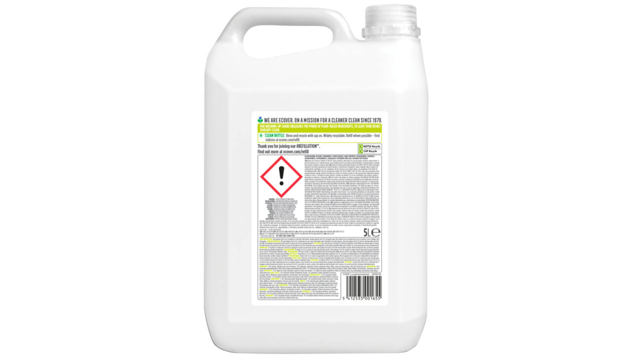 Afwasmiddel Ecover citroen & aloë vera navulling 5L