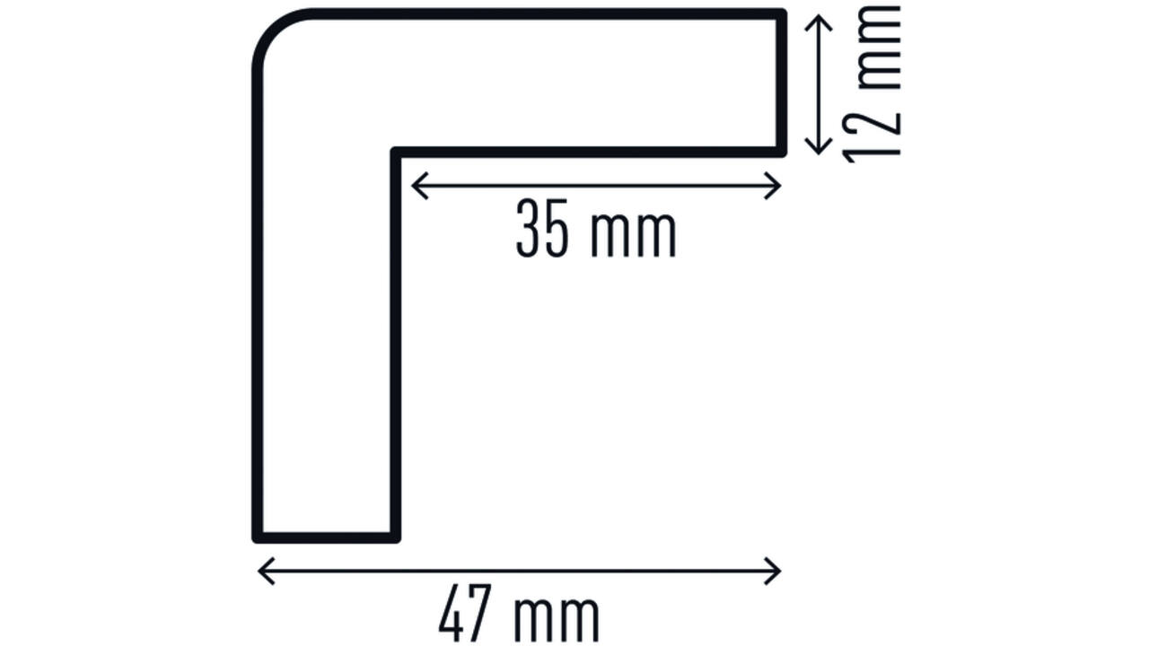 Beschermingsprofiel Durable C35 hoek 1m geel zwart