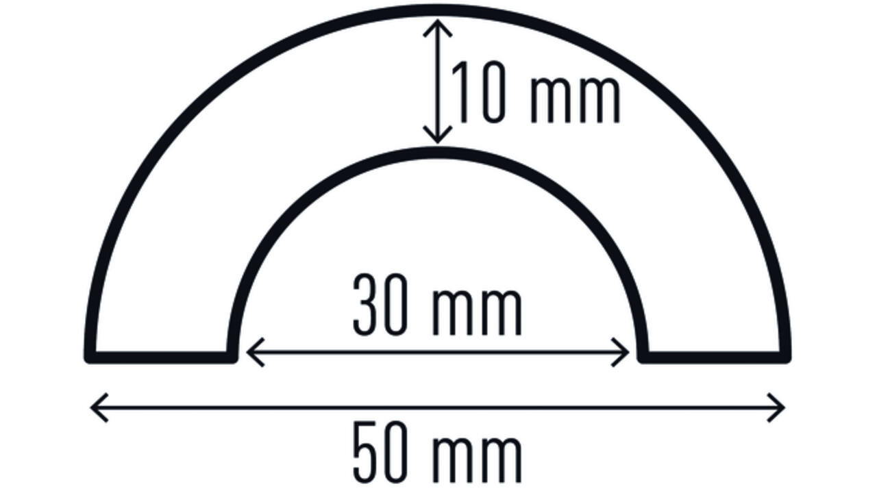 Beschermingsprofiel Durable P30 buis 1m geel zwart