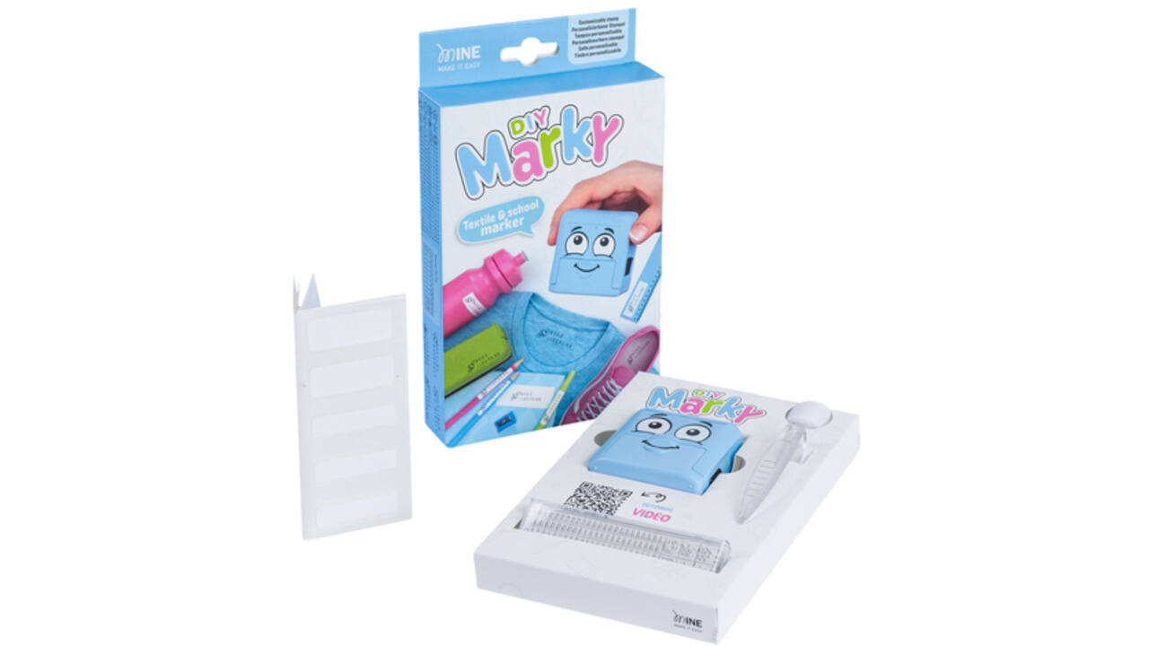 Textielstempel Colop My Marky met voucher blauw