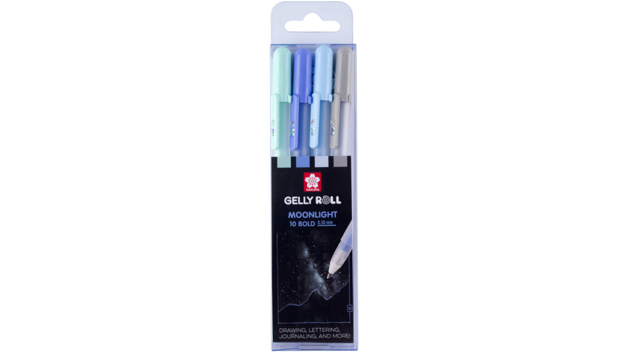 Gelschrijver Sakura Gelly Roll Moonlight 10 aurora set à 4 kleuren