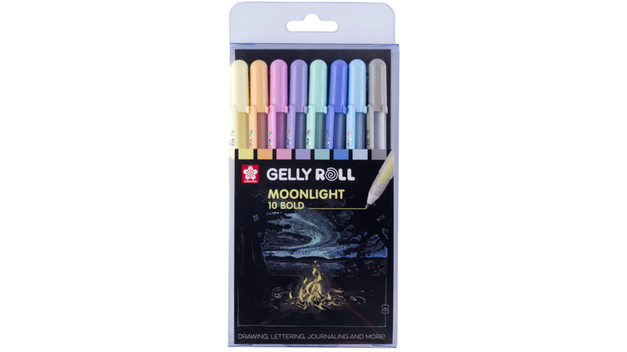 Gelschrijver Sakura Gelly Roll Moonlight 10 pastel set à 8 kleuren