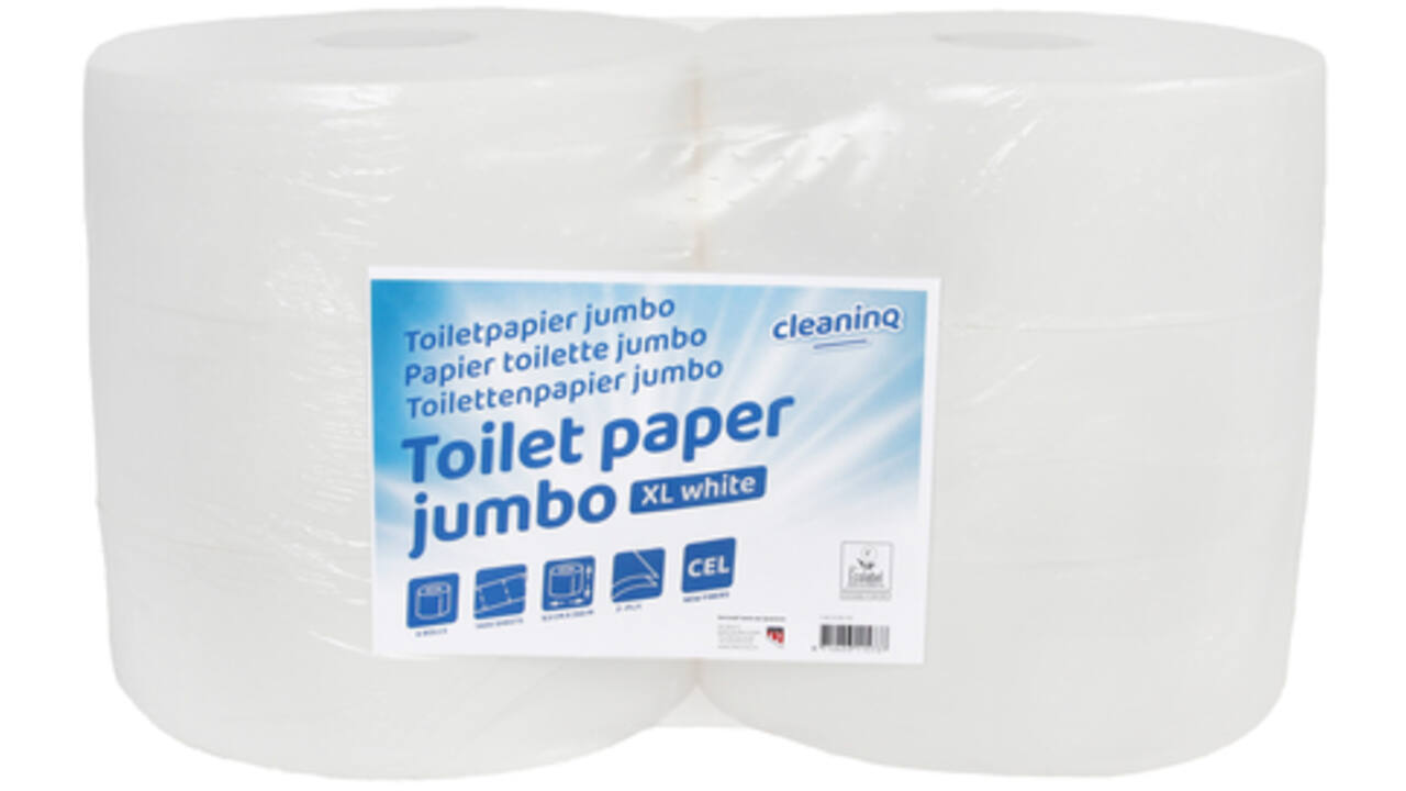 Toiletpapier Cleaninq maxi jumbo 2 laags 350m wit