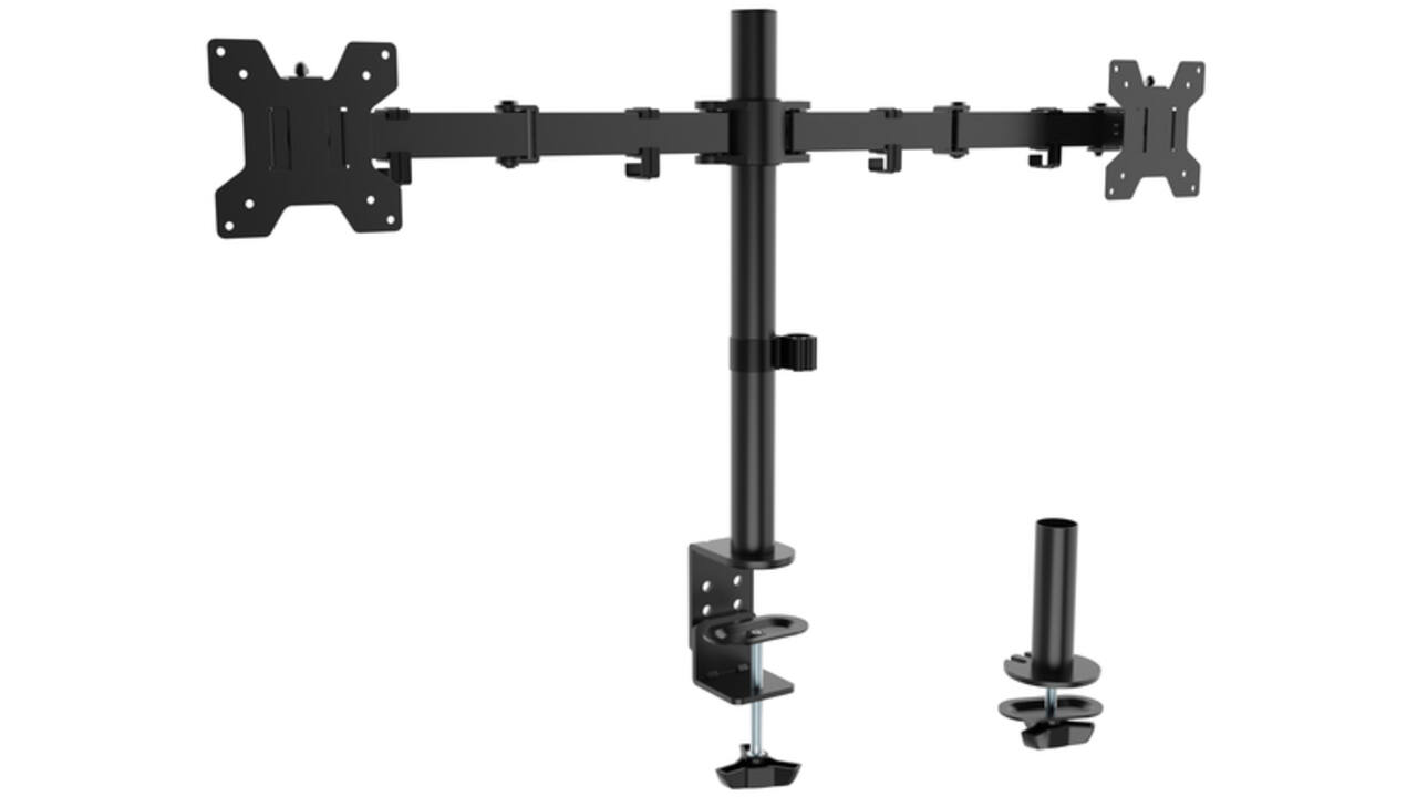 Monitorarm Quantore 2 schermen 17-27 inch zwart