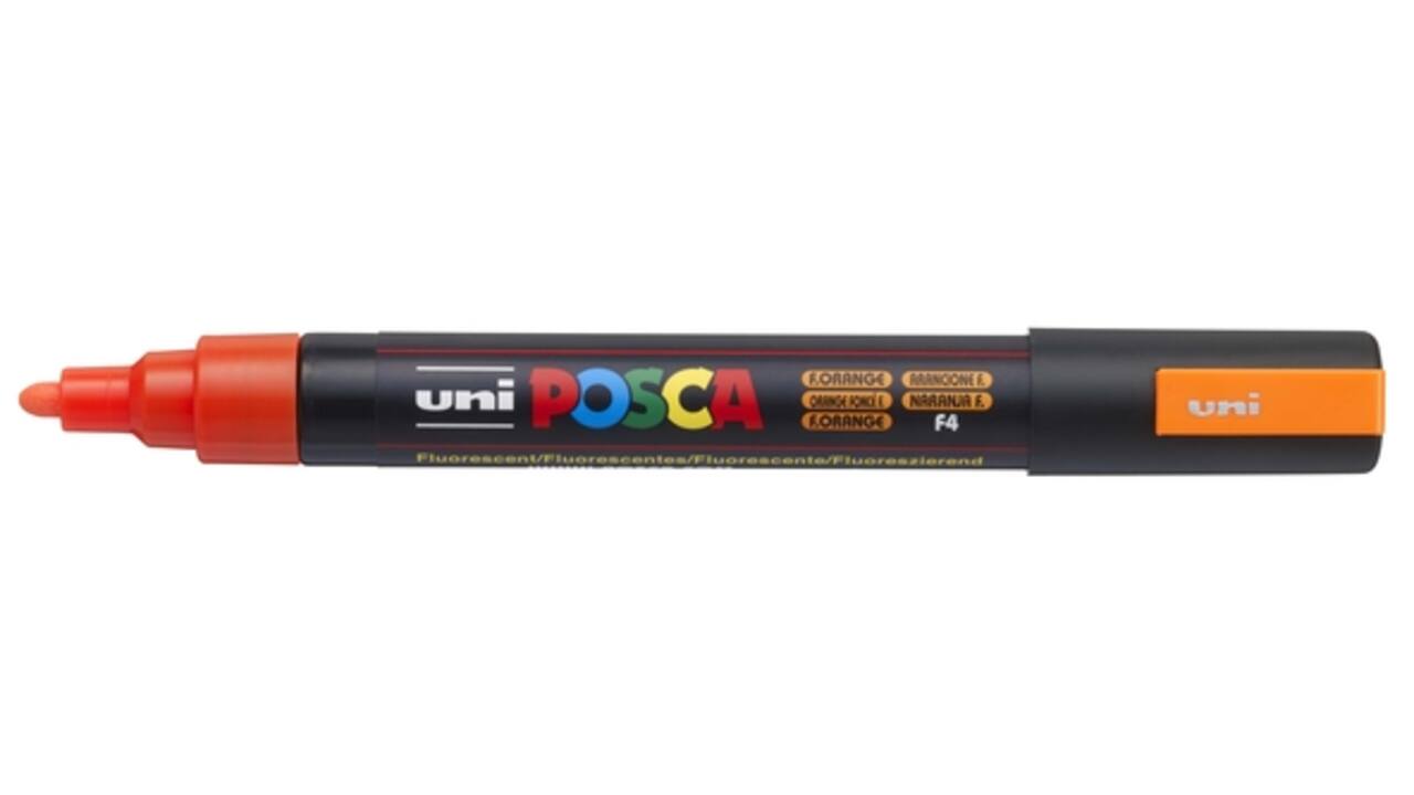 Verfstift Posca PC5M medium fluor oranje