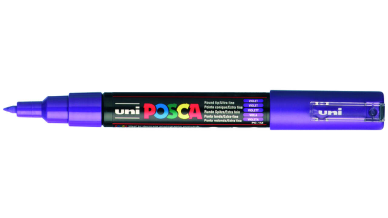 Verfstift Posca PC1MC extra fijn paars