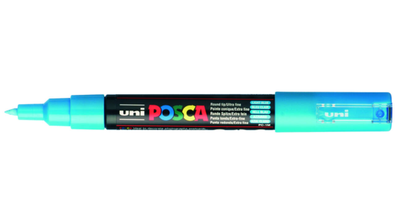 Verfstift Posca PC1MC extra fijn lichtblauw