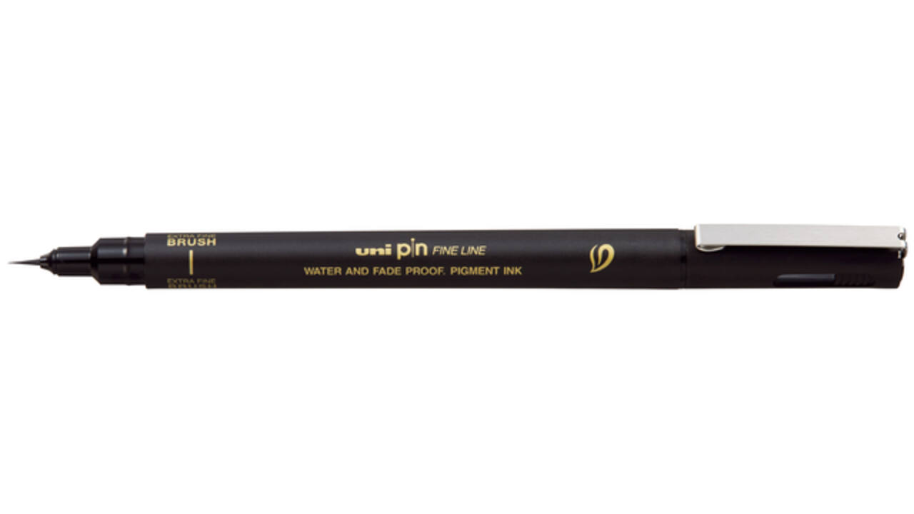 Fineliner Uni-ball Pin brush EF zwart