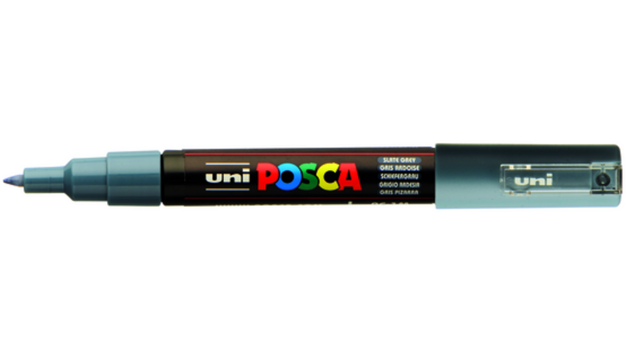 Verfstift Posca PC1MC extra fijn leisteengrijs