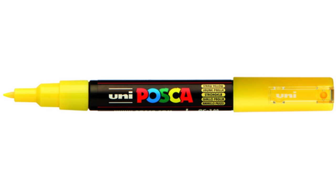 Verfstift Posca PC1MC extra fijn strogeel