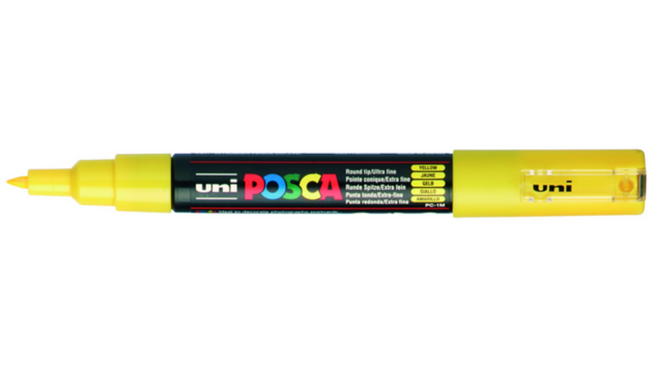 Verfstift Posca PC1MC extra fijn geel
