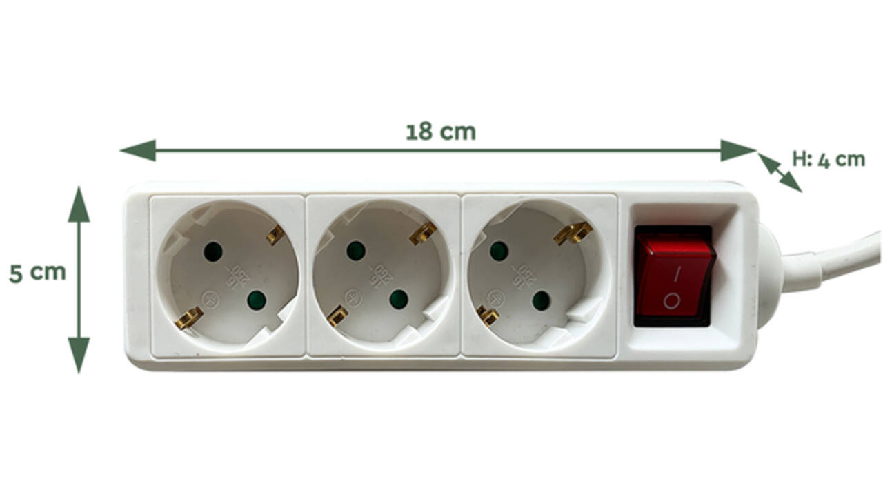 Stekkerdoos BRASQ 3 voudig 3 meter wit