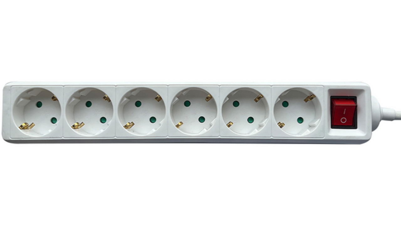 Stekkerdoos BRASQ 6 voudig 1.4 meter wit