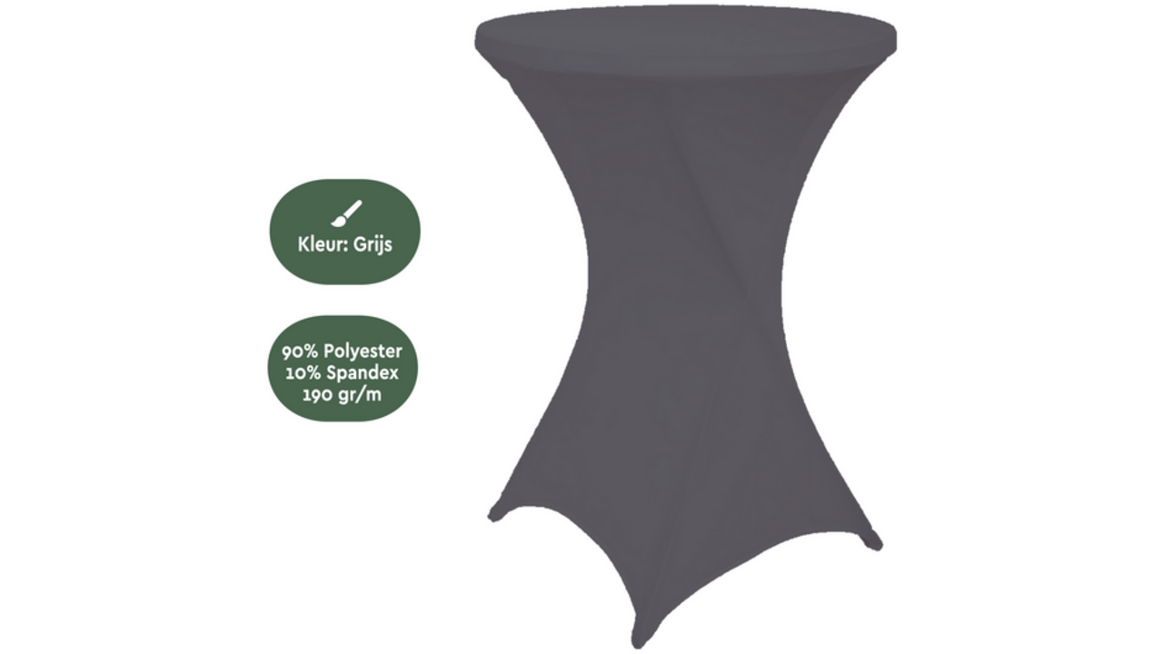 Tafelrok BRASQ voor statafel 80cm antraciet