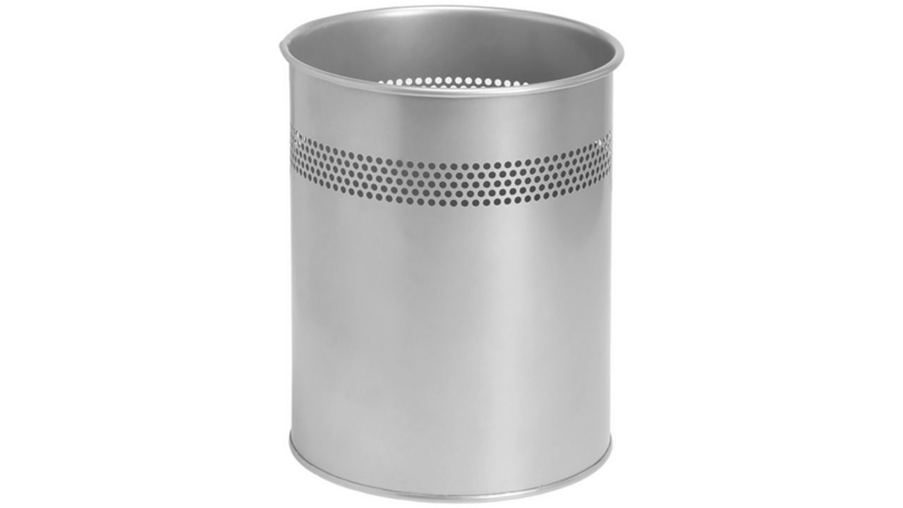Papierbak BRASQ 15 liter zilver