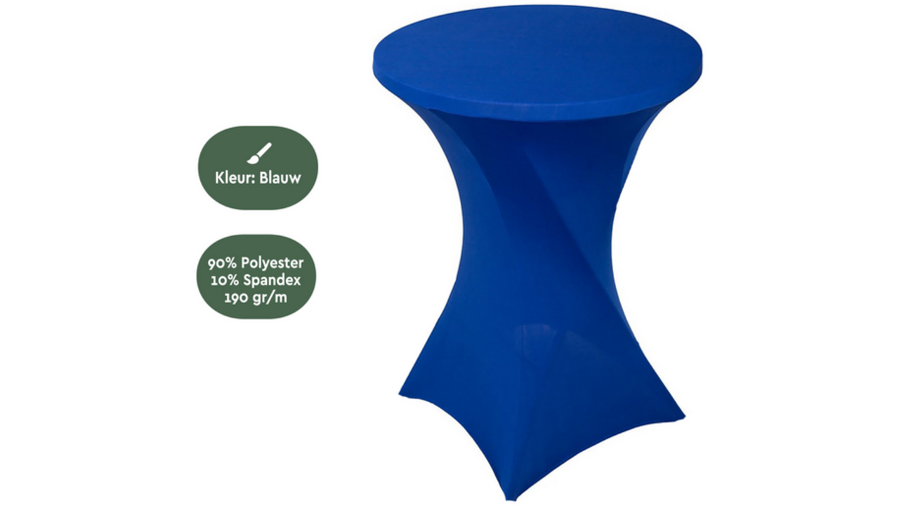 Tafelrok BRASQ voor statafel 80cm blauw