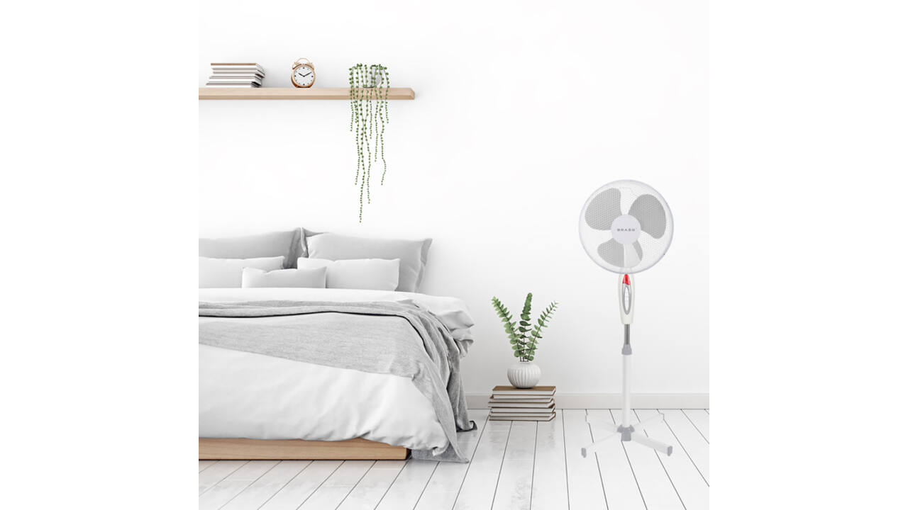 Statiefventilator BRASQ F300 Ø 40cm wit