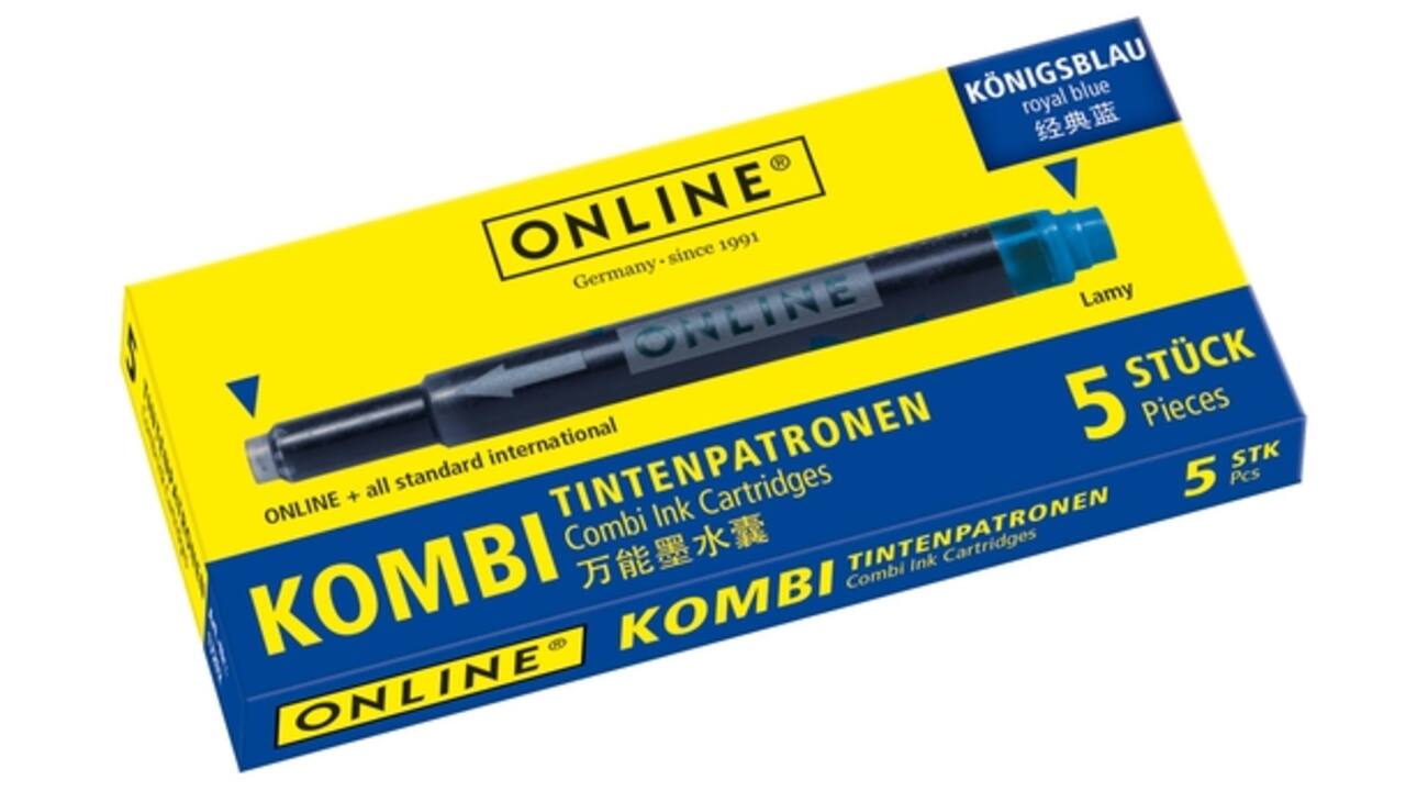 Inktpatroon Online Kombi blauw doos à 5 stuks
