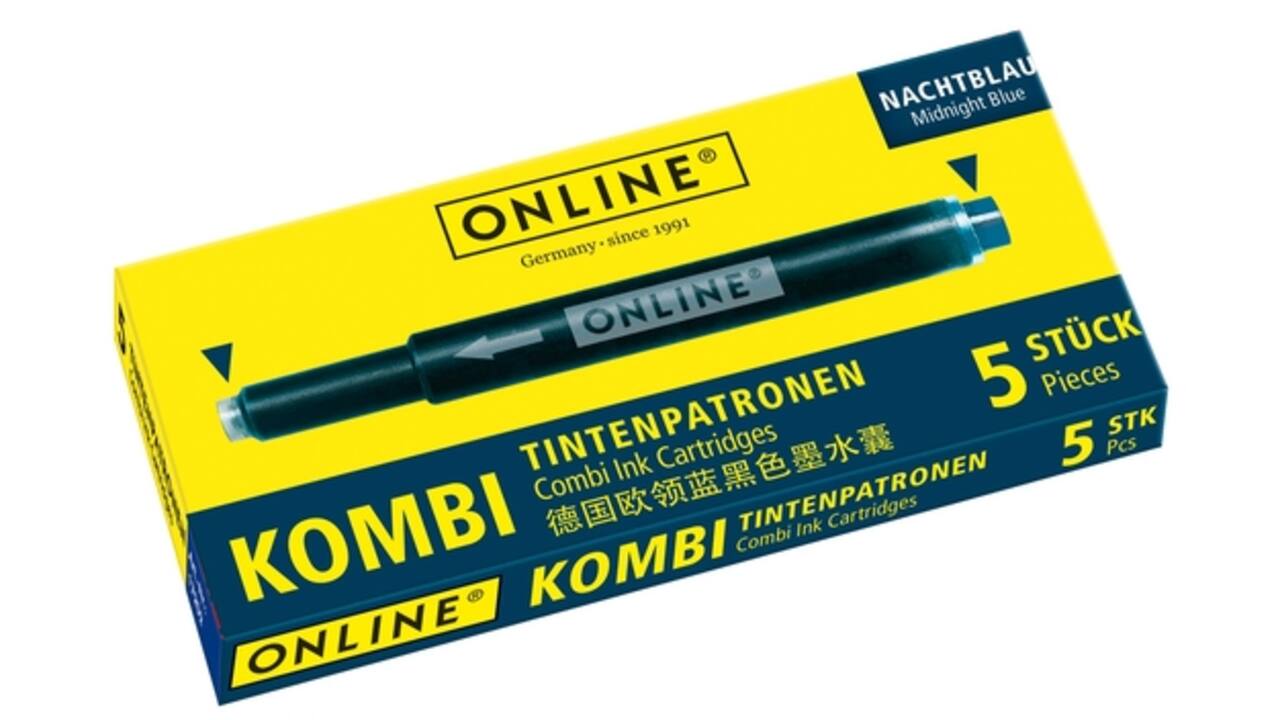 Inktpatroon Online Kombi nachtblauw doos à 5 stuks
