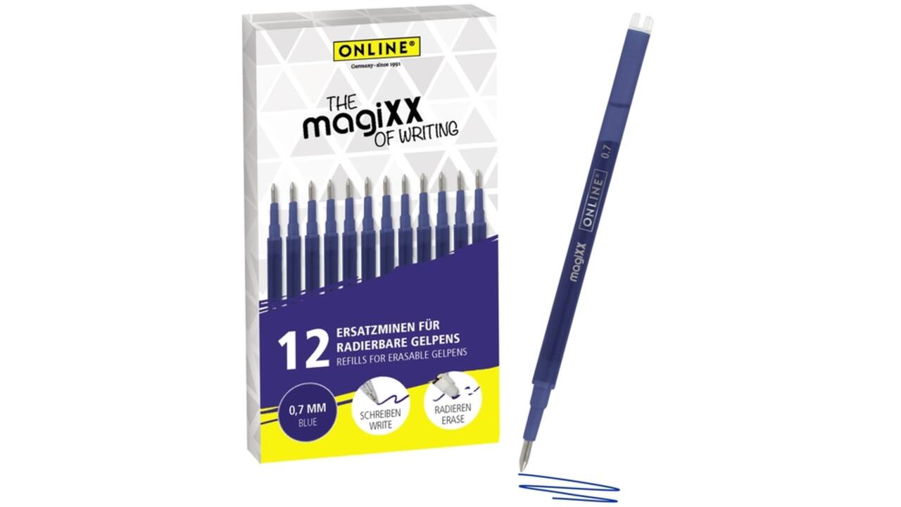 Gelschrijvervulling Online Magixx 0.7mm blauw doos à 12 stuks