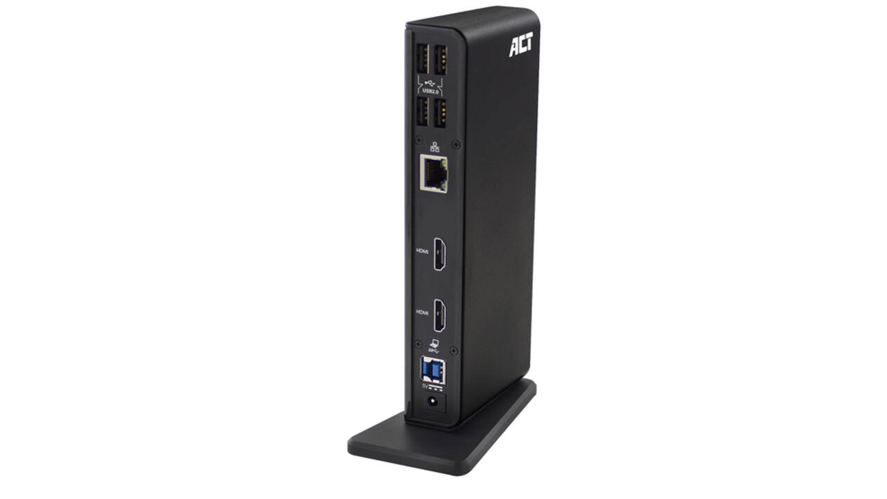 Dockingstation ACT USB-C Dual Monitor met laadpoort