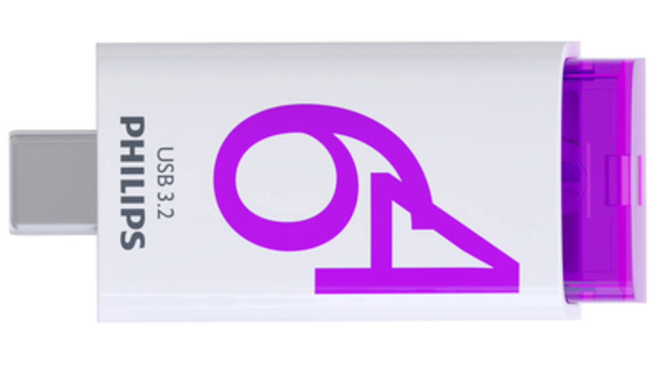 USB Stick Philips Click USB-C 64GB Magic Purple