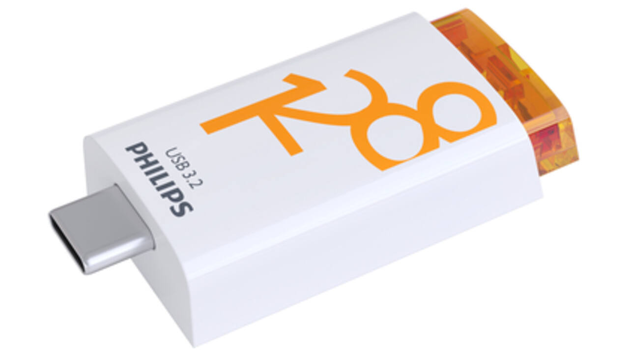 USB Stick Philips Click USB-C 128GB Sunrise Orange