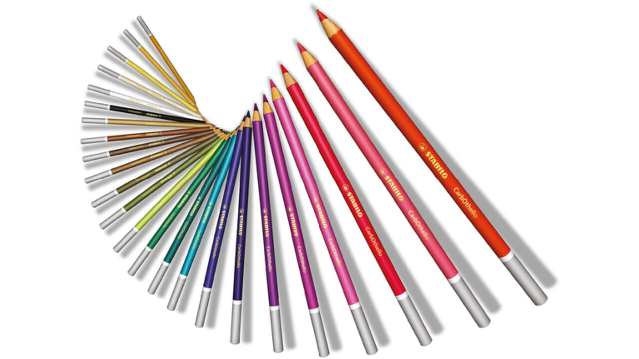 Kleurpotloden STABILO CarbOthello kalkpastel assorti blik à 36 stuks