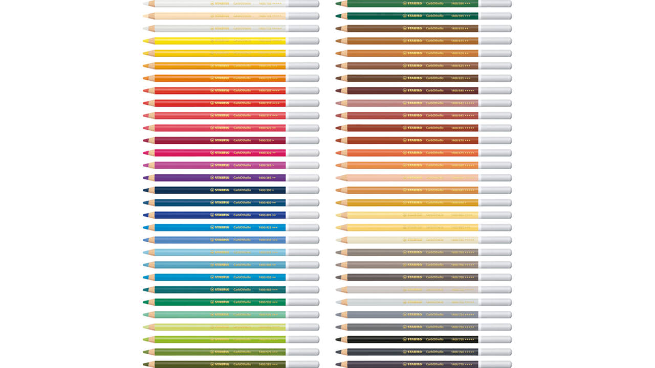 Kleurpotloden STABILO CarbOthello kalkpastel assorti blik à 24 stuks