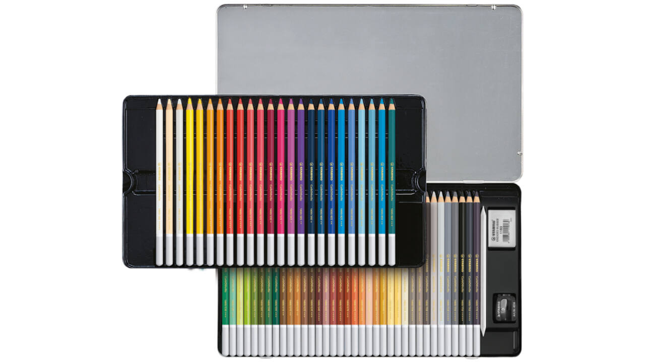 Kleurpotloden STABILO CarbOthello kalkpastel assorti blik à 60 stuks