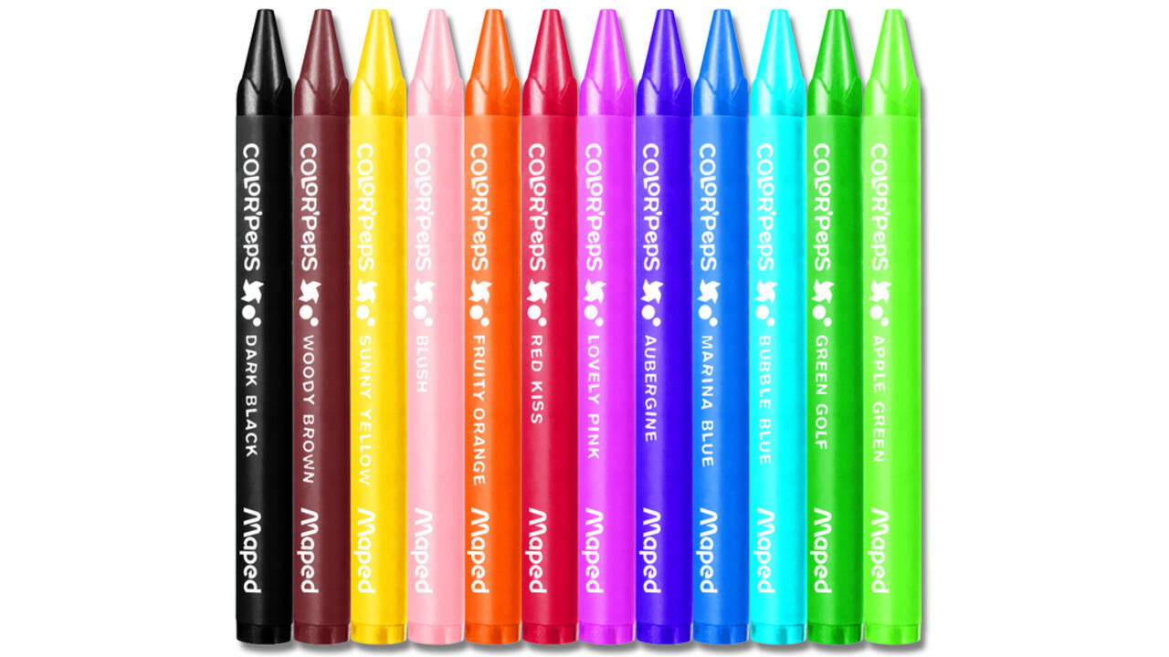 Waskrijt Maped Color'Peps Wax set á 12 kleuren