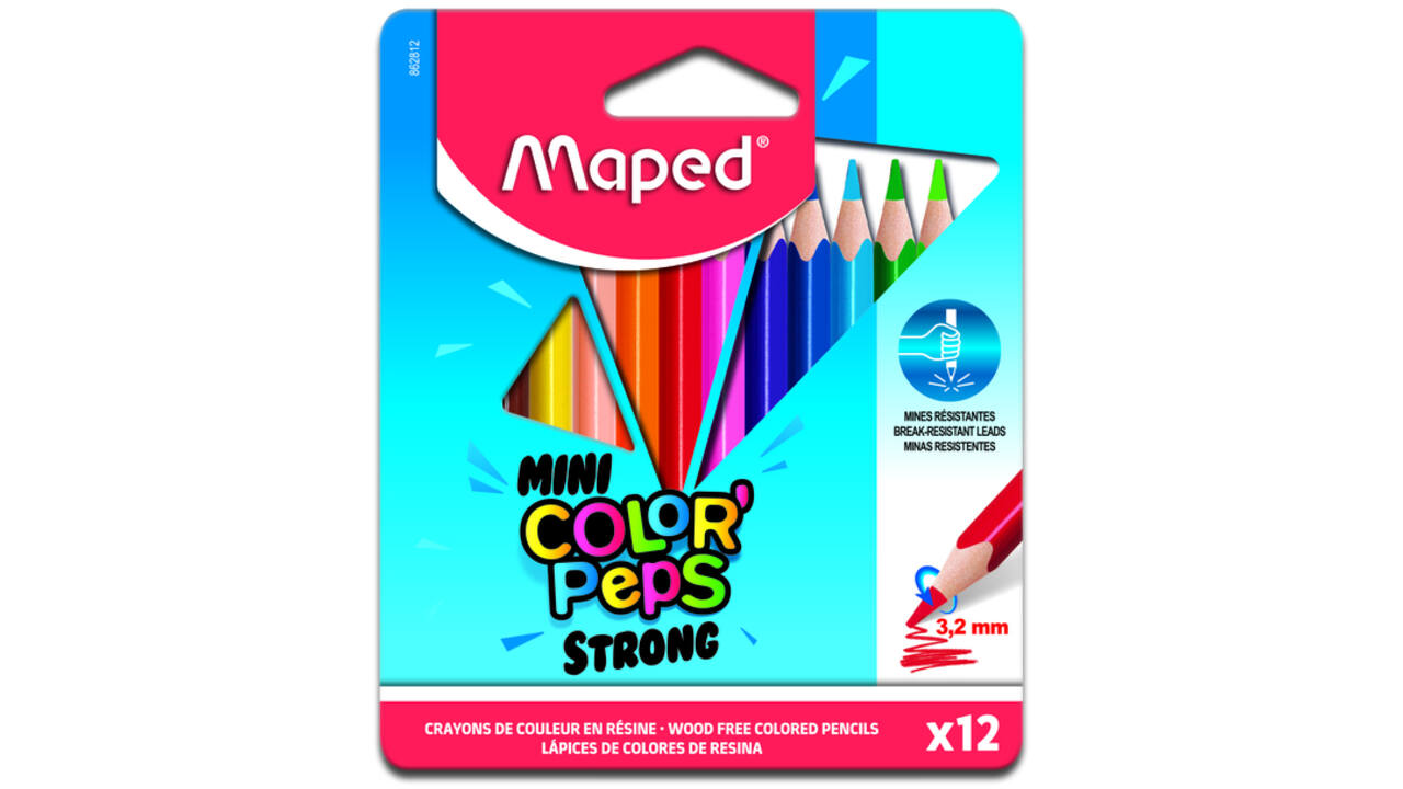 Kleurpotlood Maped Color'Peps Mini Strong set á 12 kleuren