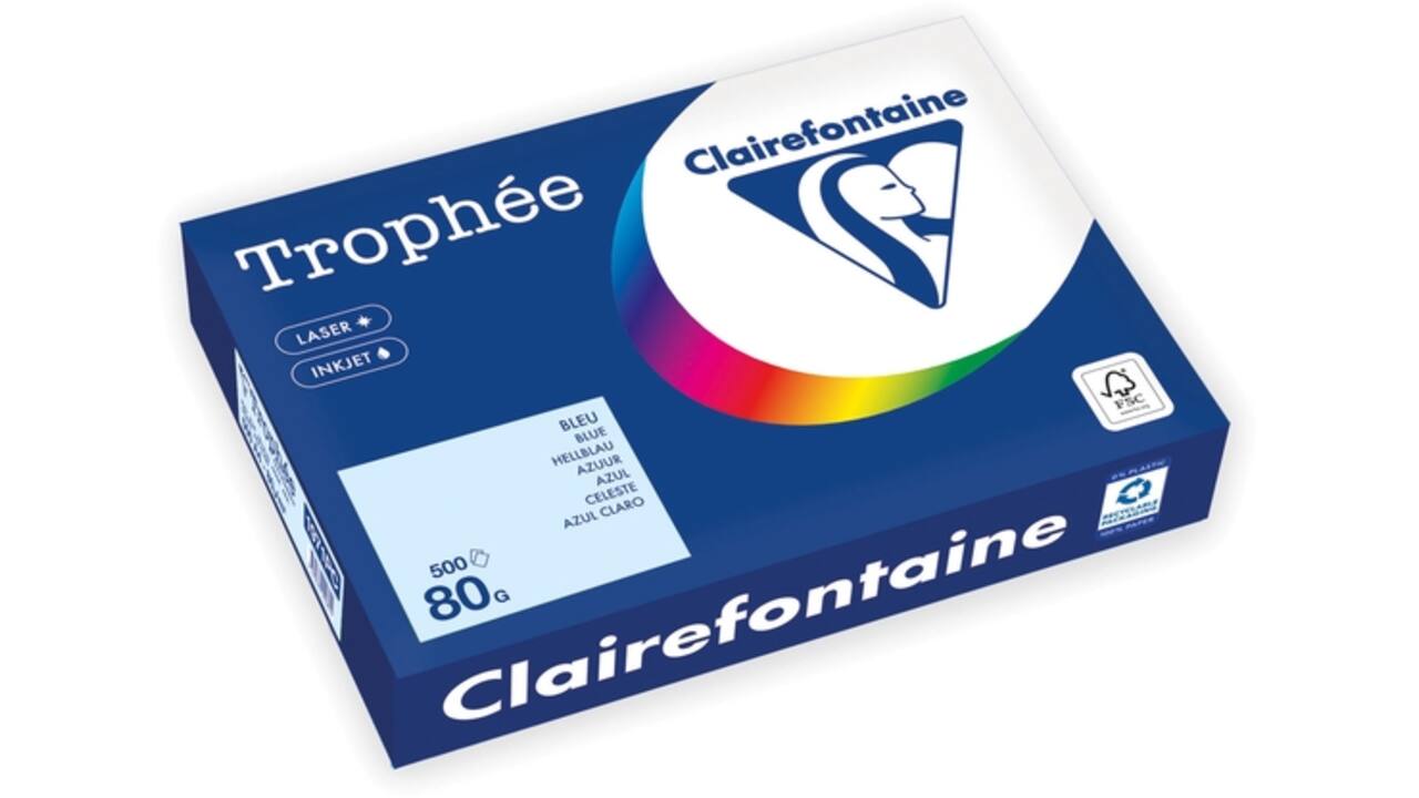 Kopieerpapier Trophée A4 80gr azuurblauw 500 vel