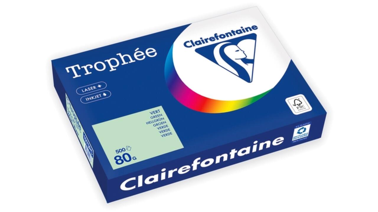 Kopieerpapier Trophée A4 80gr groen 500vel